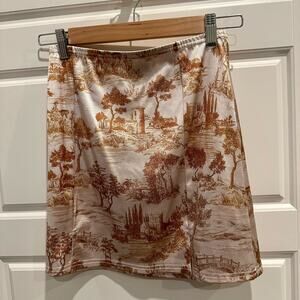 Urban Outfitters Toile Sepia Mini Skirt
